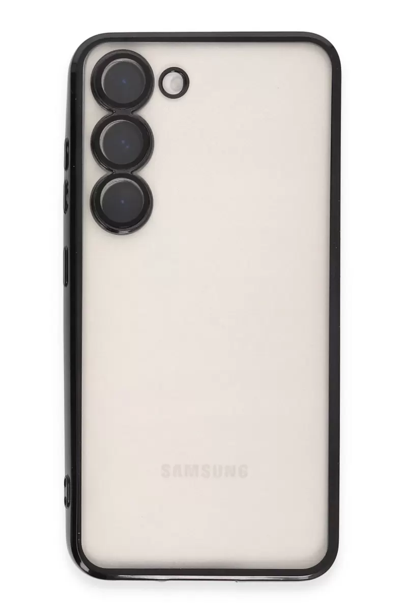 Newface Samsung Galaxy S23 Plus Kılıf Razer Lensli Silikon - Siyah