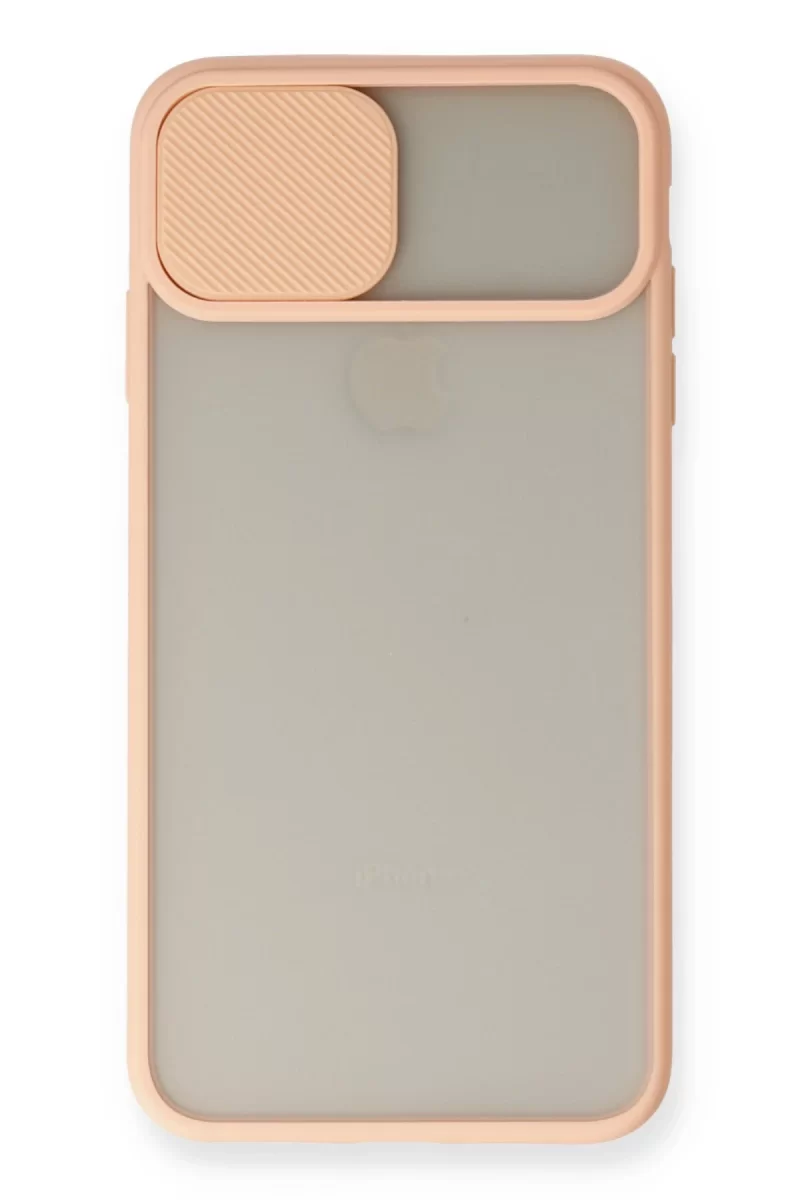Newface Apple iPhone X Kılıf Palm Buzlu Kamera Sürgülü Silikon - Pembe