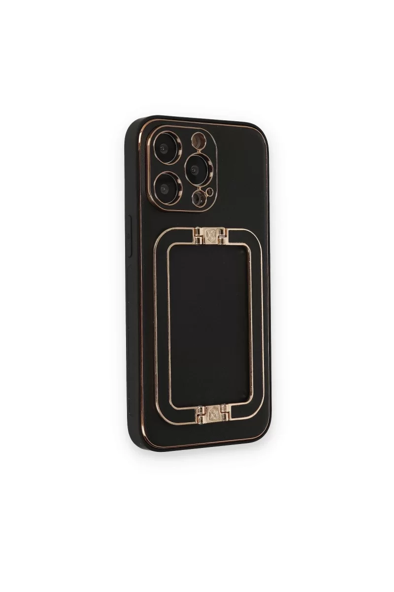 Newface Apple iPhone 14 Pro Kılıf Coco Elit Kapak - Siyah