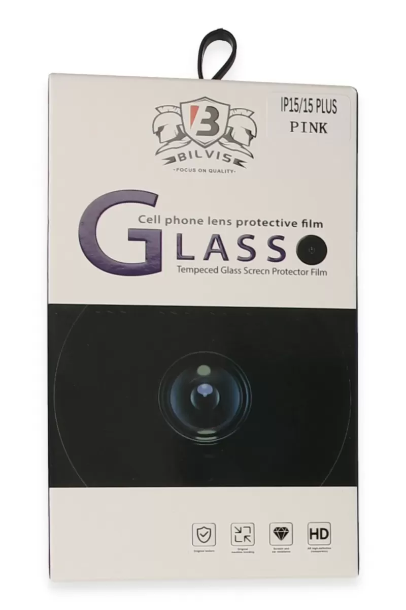 Newface Apple iPhone 15 Bilvis Titan Kamera Lens - Pembe