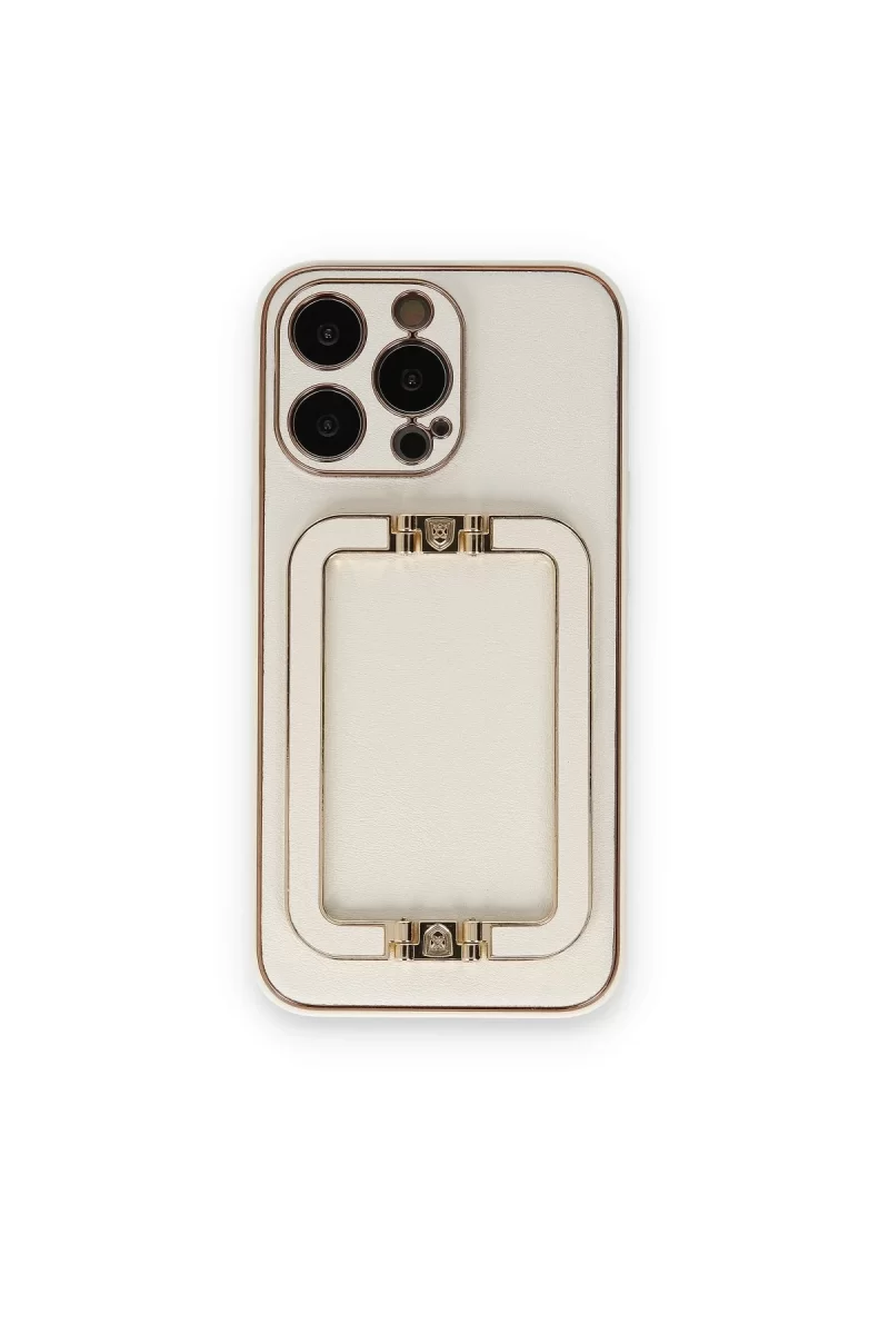 Newface Apple iPhone 14 Pro Kılıf Coco Elit Kapak - Beyaz