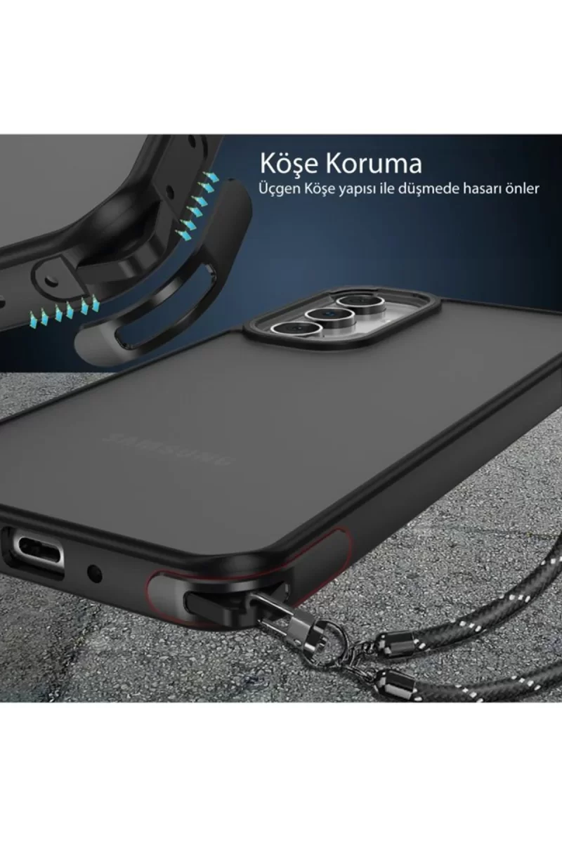 Newface Samsung Galaxy A05S Kılıf Elegant Kapak - Pudra