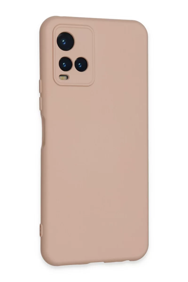Newface Vivo Y21S Kılıf Nano içi Kadife Silikon - Pudra