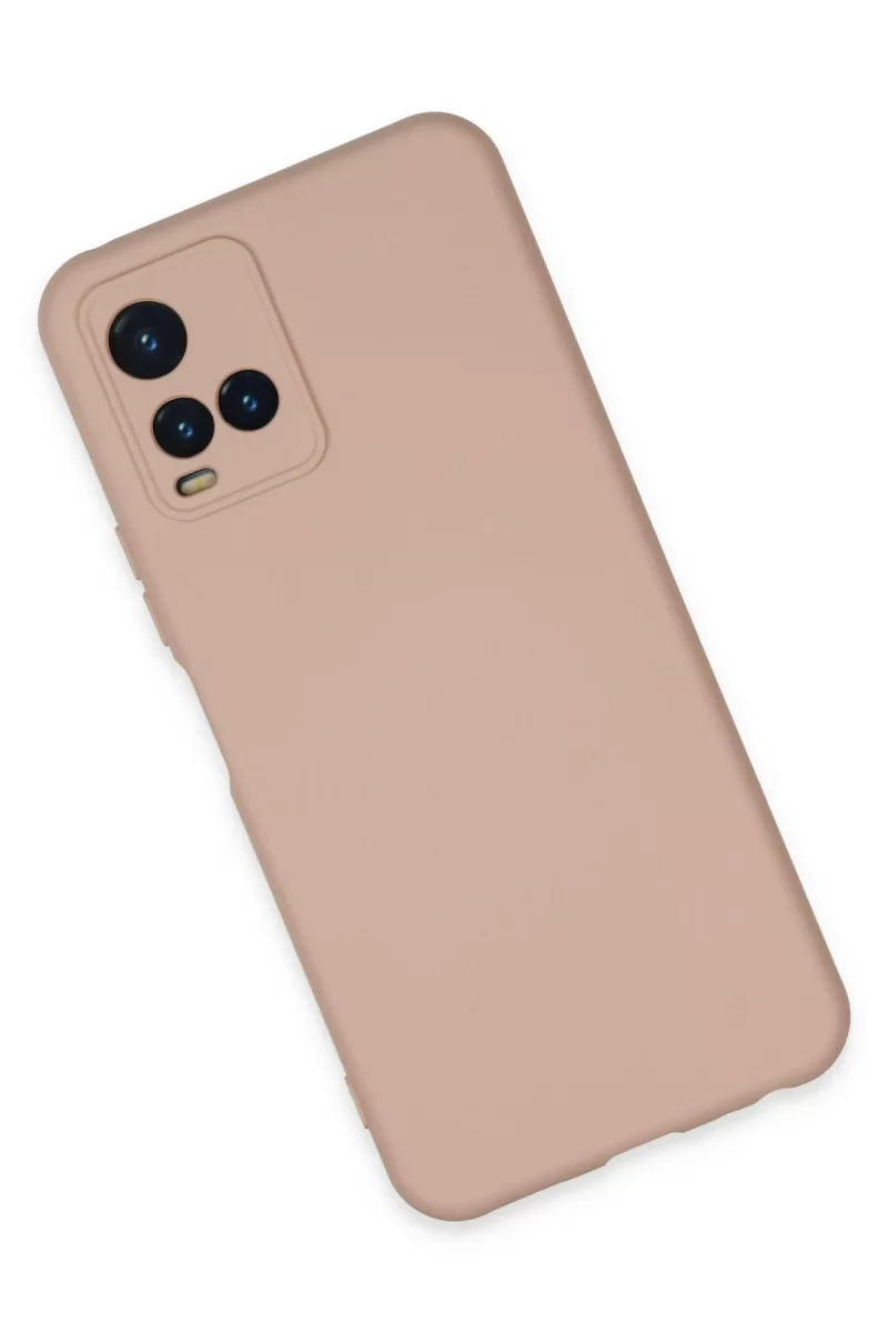 Newface Vivo Y21S Kılıf Nano içi Kadife Silikon - Pudra