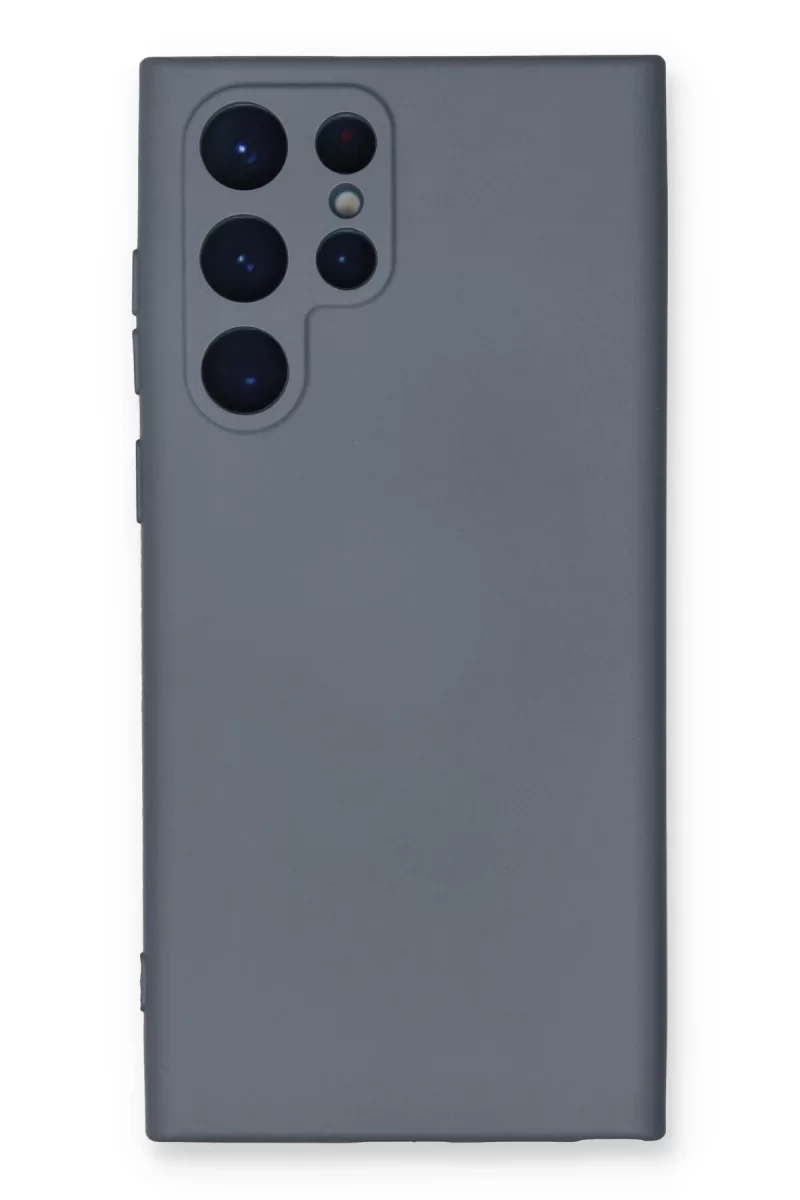 Newface Samsung Galaxy S22 Ultra Kılıf Nano içi Kadife Silikon - Gri