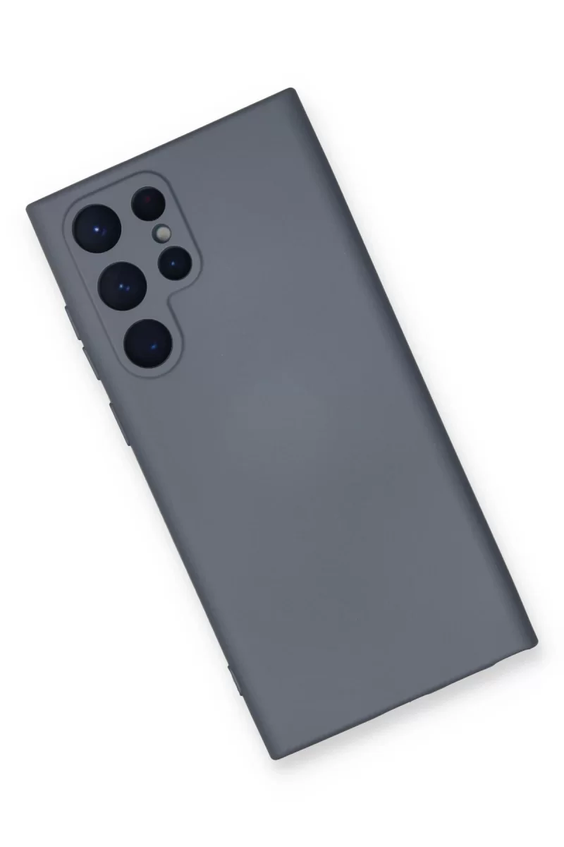 Newface Samsung Galaxy S22 Ultra Kılıf Nano içi Kadife Silikon - Gri