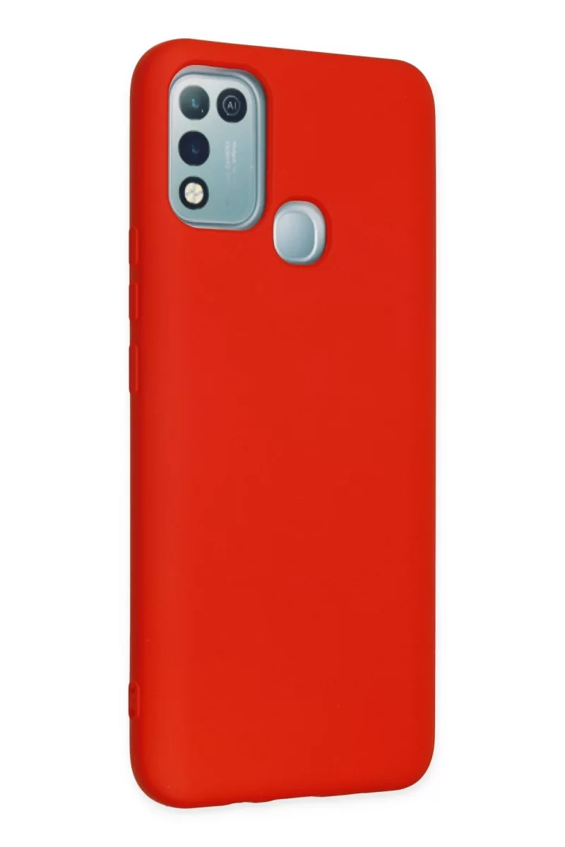Newface İnfinix Hot 10 Play Kılıf Nano içi Kadife Silikon - Kırmızı