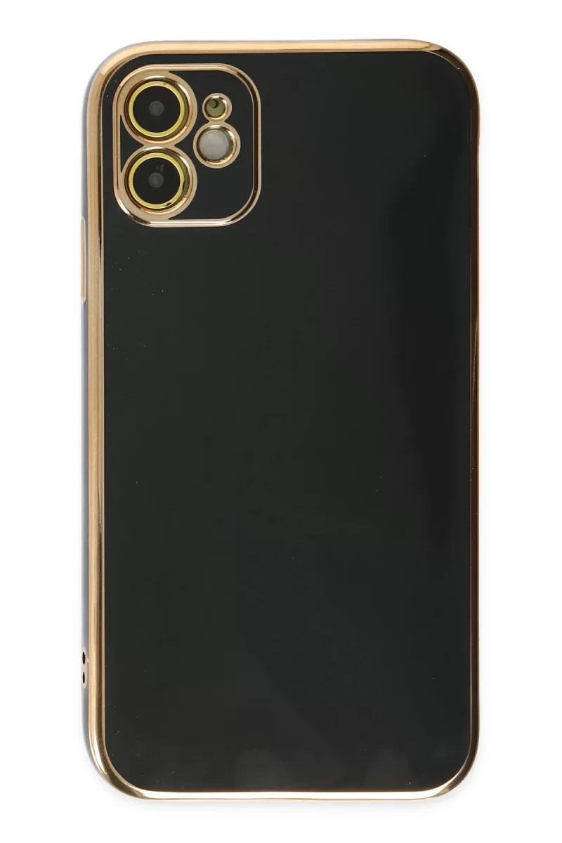 Newface Apple iPhone 12 Kılıf Volet Silikon - Siyah