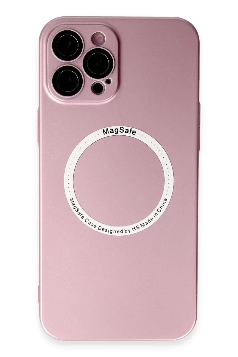 Newface Apple iPhone 12 Pro Kılıf Jack Magneticsafe Lens Silikon - Rose Gold