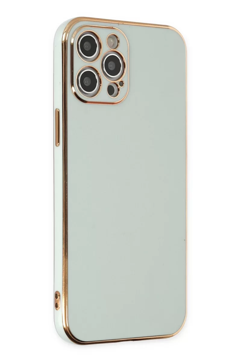 Newface Apple iPhone 12 Pro Kılıf Volet Silikon - Açık Yeşil