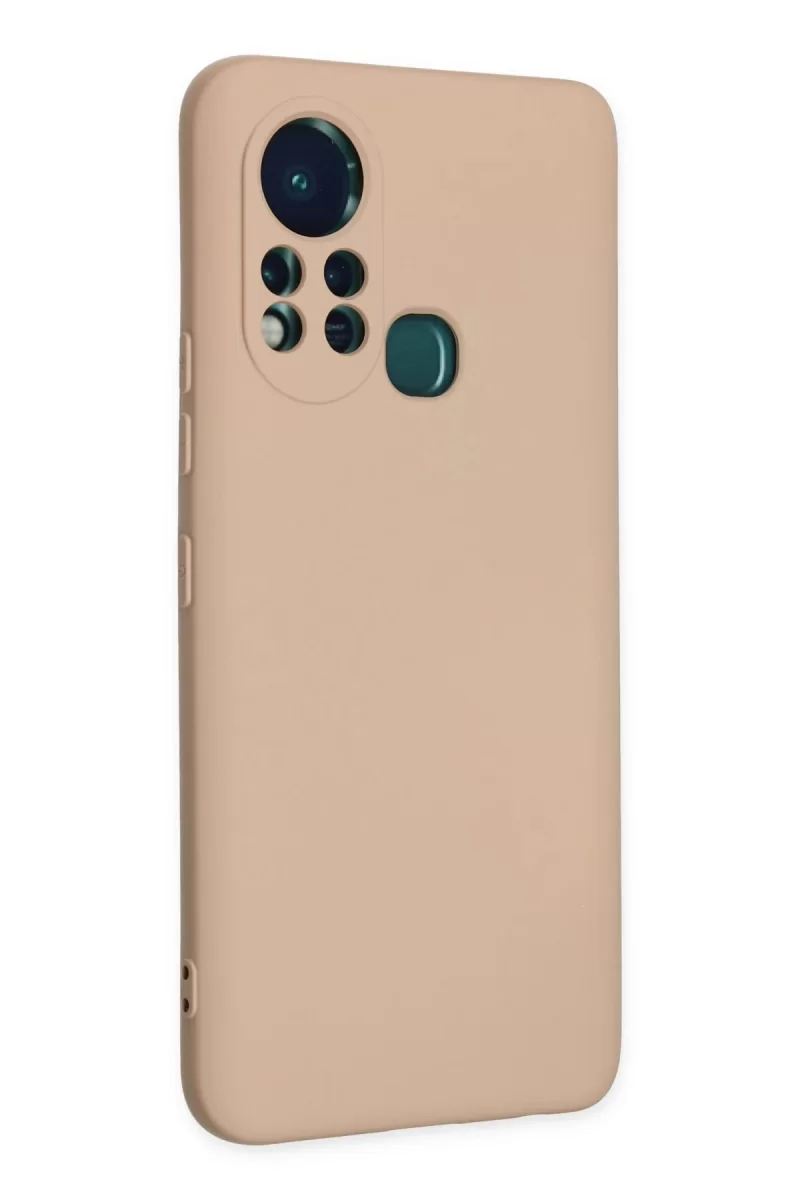 Newface İnfinix Hot 11s Kılıf Nano içi Kadife Silikon - Pudra