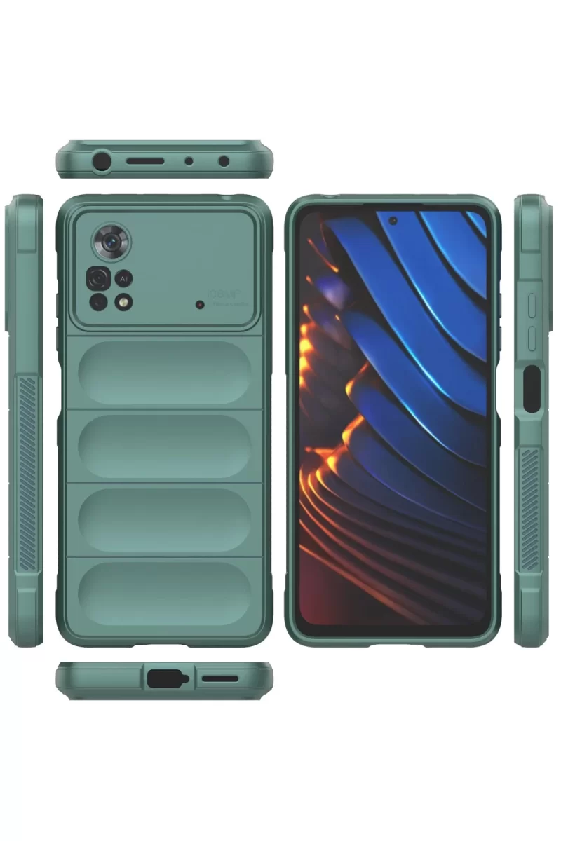 Newface Xiaomi Poco X4 Pro 5G Kılıf Optimum Silikon - Koyu Yeşil