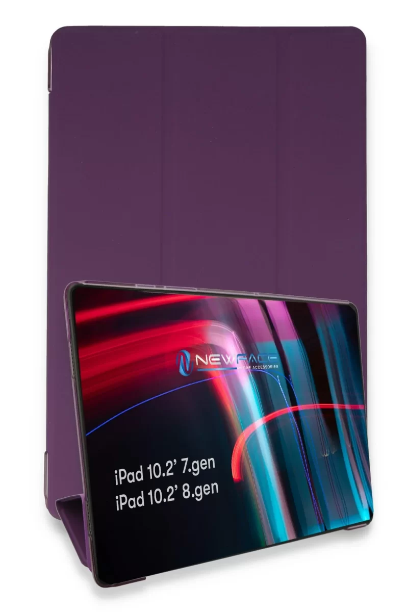 Newface Apple iPad 10.2 (7.nesil) Kılıf Tablet Smart Kılıf - Mor