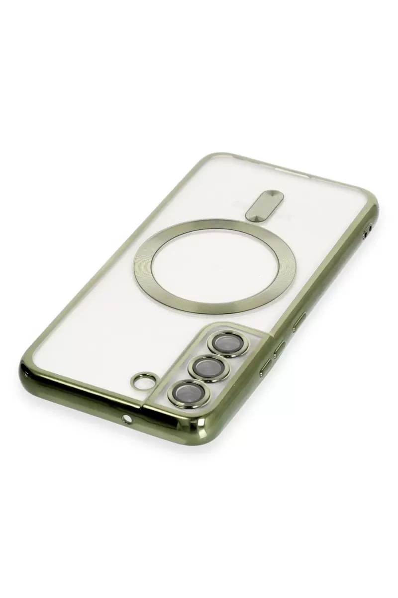 Newface Samsung Galaxy S22 Kılıf Kross Magneticsafe Kapak - Koyu Yeşil