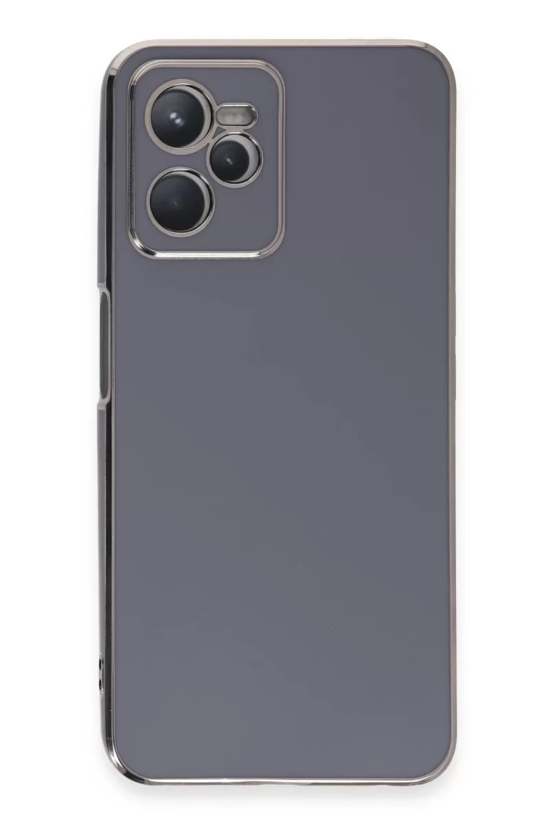 Newface Realme C35 Kılıf Volet Silikon - Mavi