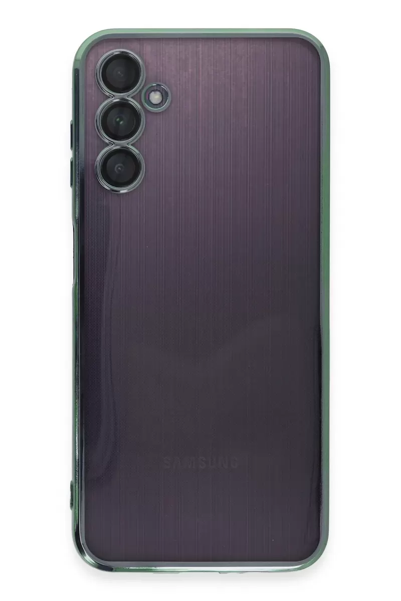 Newface Samsung Galaxy A14 4G Kılıf Razer Lensli Silikon - Yeşil