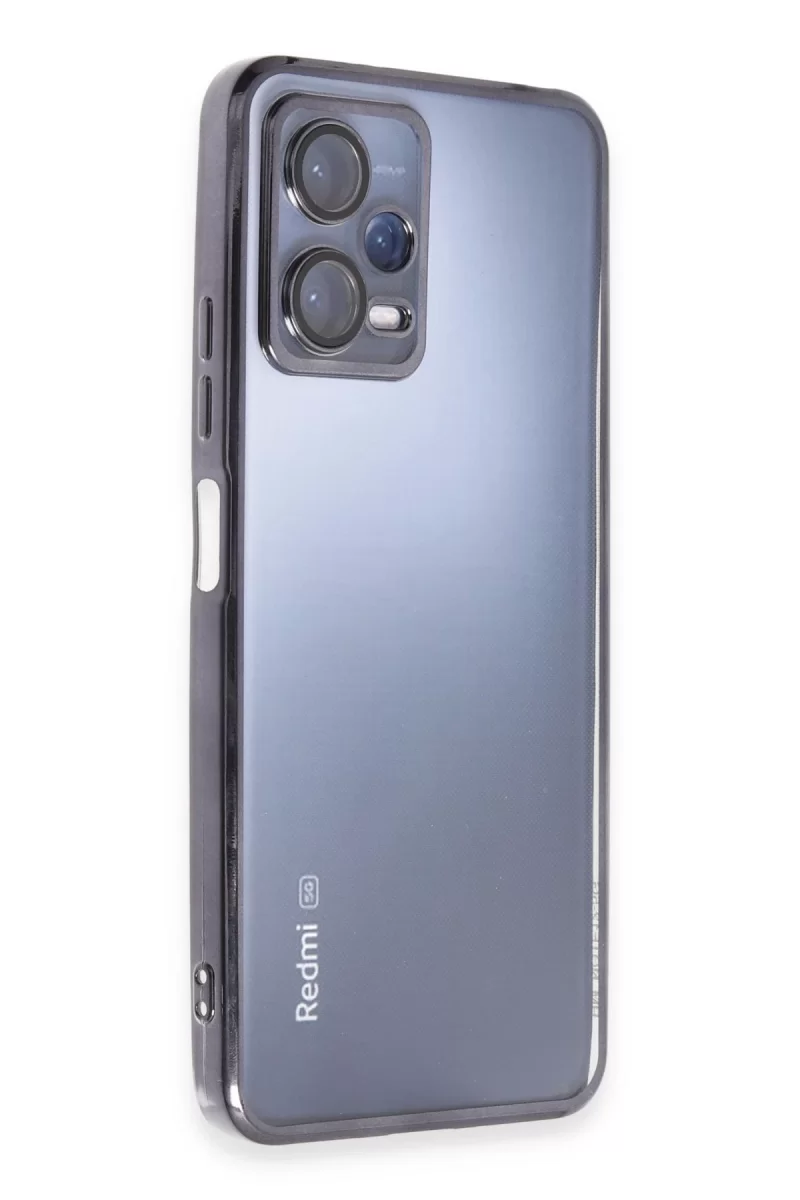 Newface Xiaomi Redmi Note 12 Pro 5G Kılıf Razer Lensli Silikon - Siyah