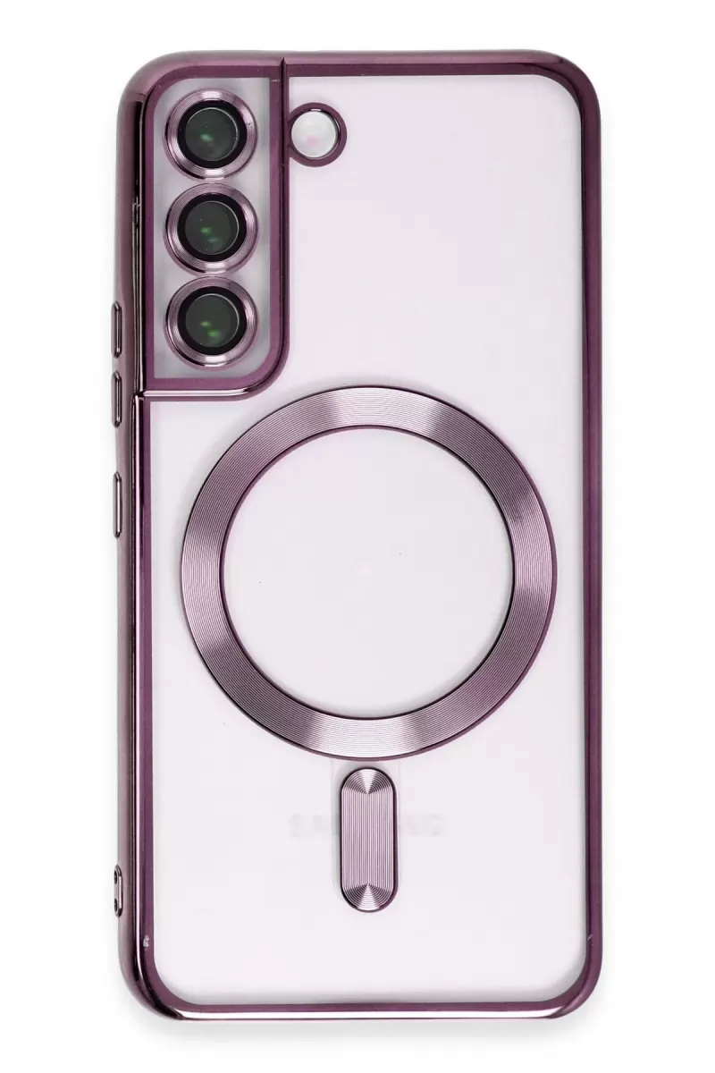 Newface Samsung Galaxy S22 Kılıf Kross Magneticsafe Kapak - Mor