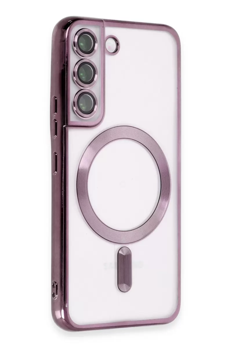 Newface Samsung Galaxy S22 Kılıf Kross Magneticsafe Kapak - Mor