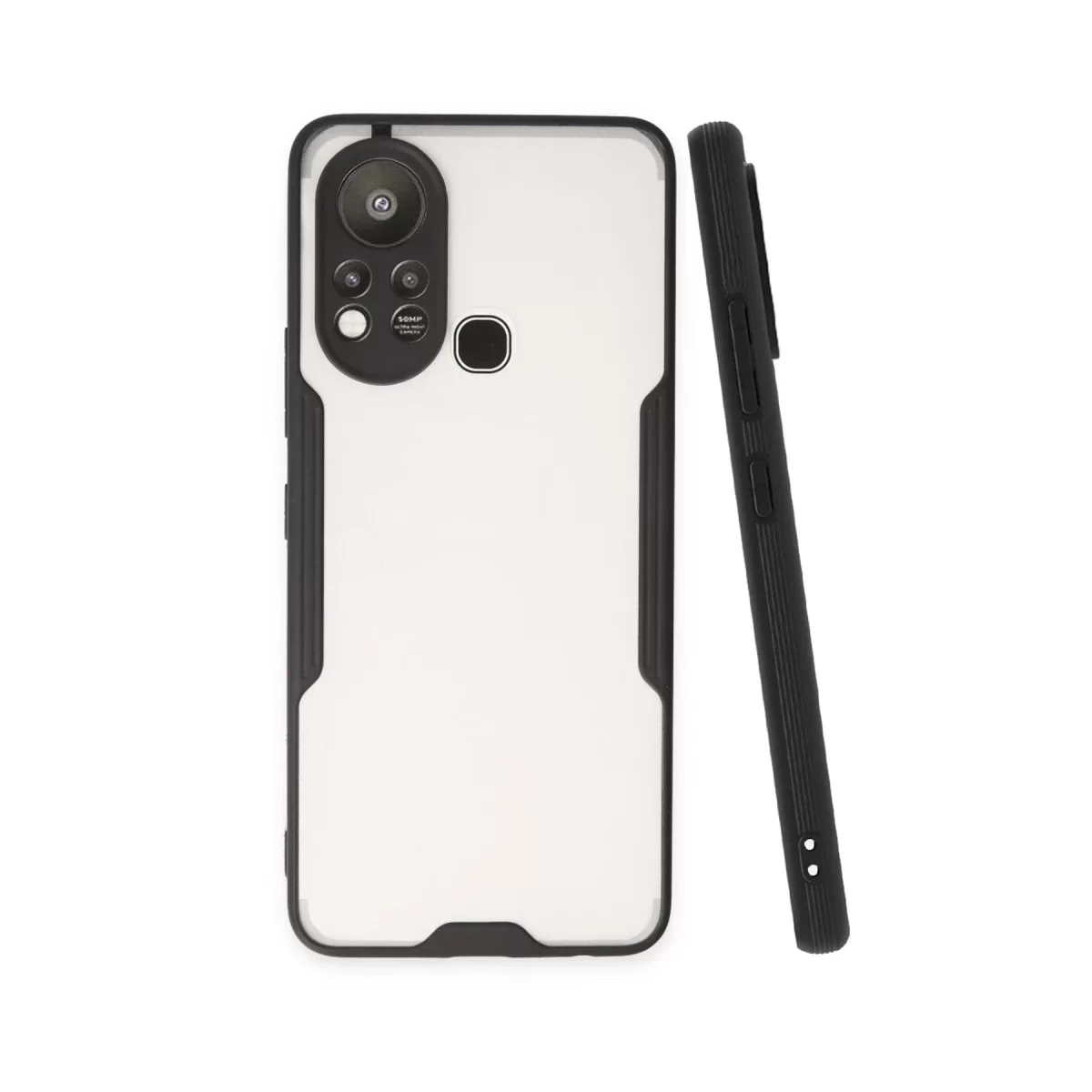 Newface İnfinix Hot 11s Kılıf Platin Silikon - Siyah