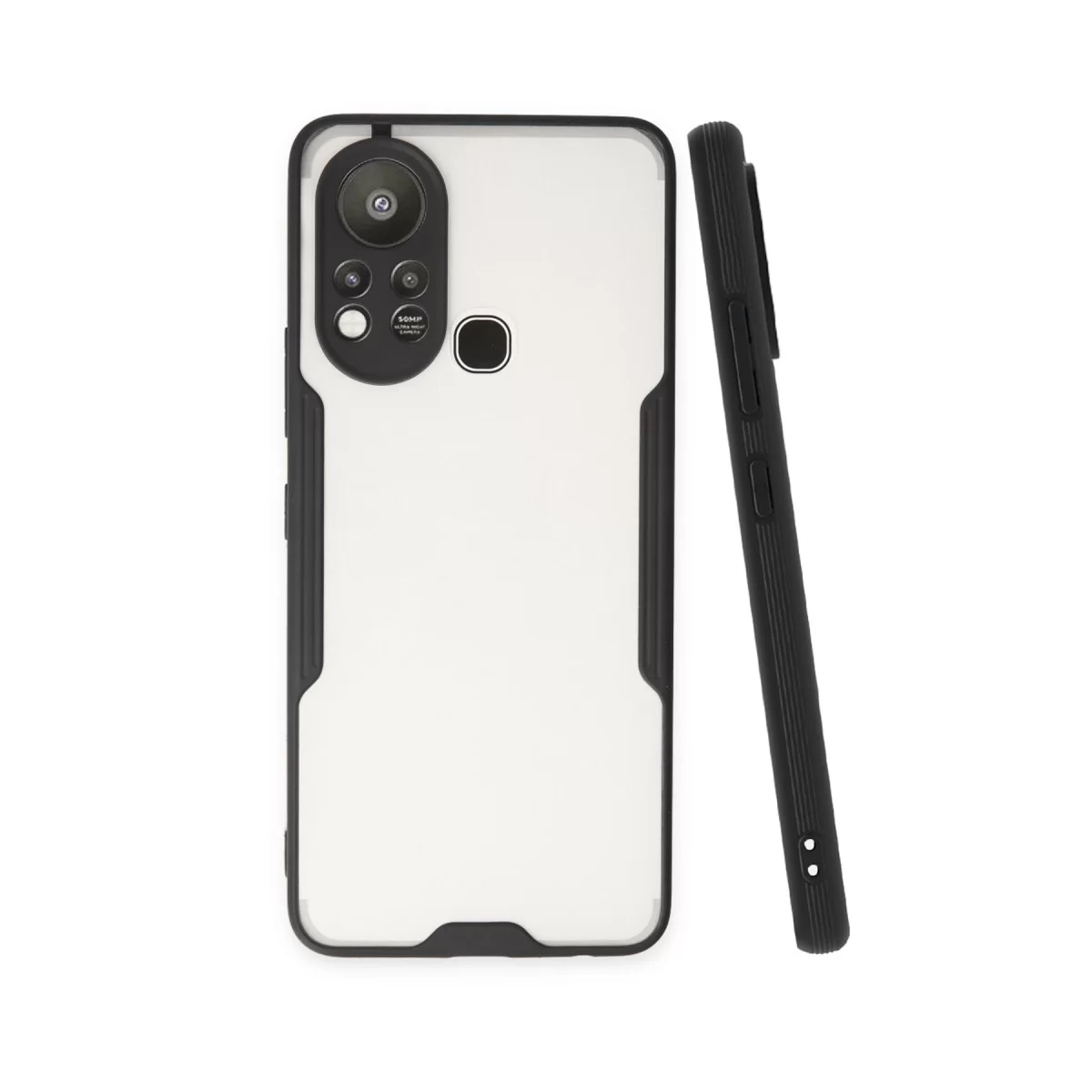 Newface İnfinix Hot 11s Kılıf Platin Silikon - Siyah