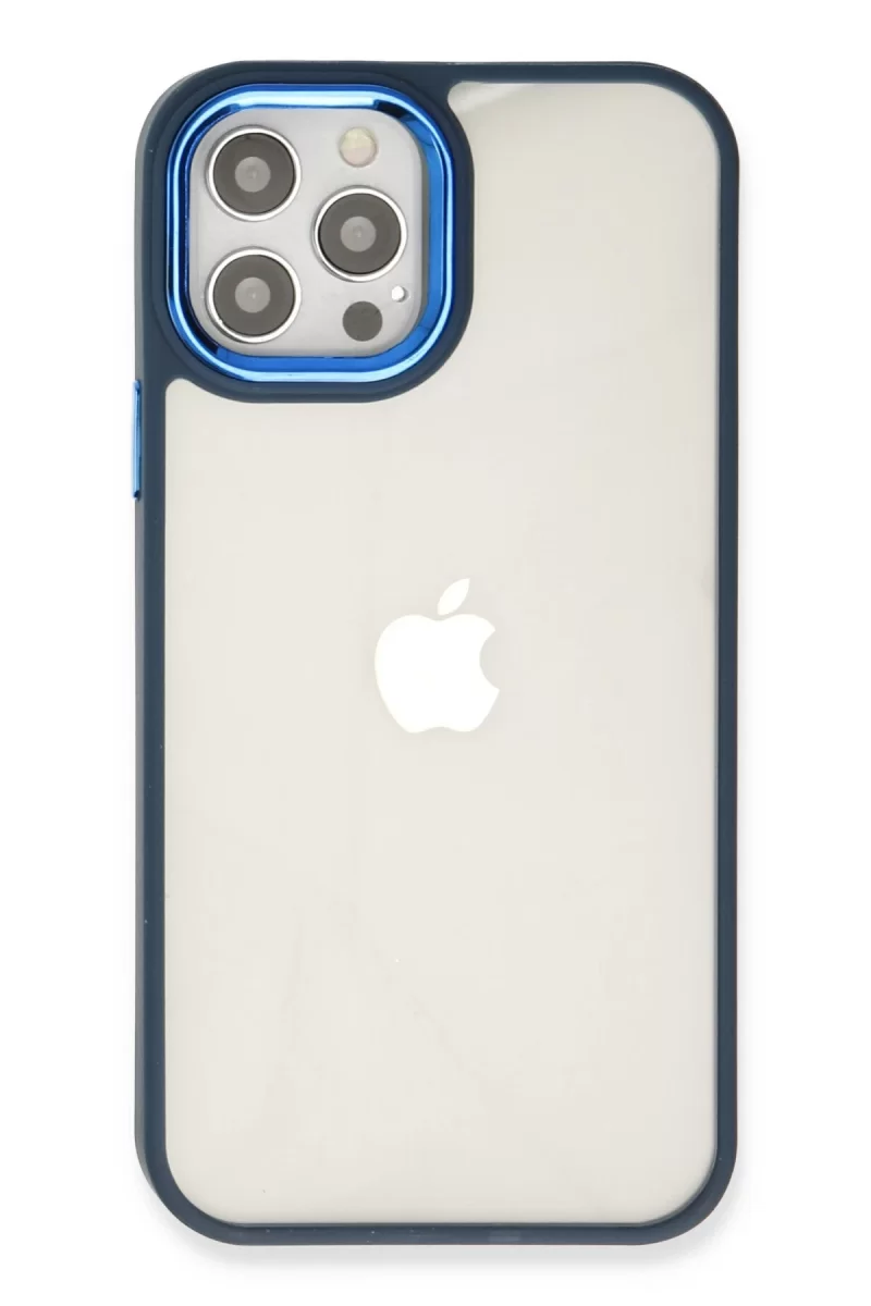 Newface Apple iPhone 12 Pro Max Kılıf Dora Kapak - Mavi