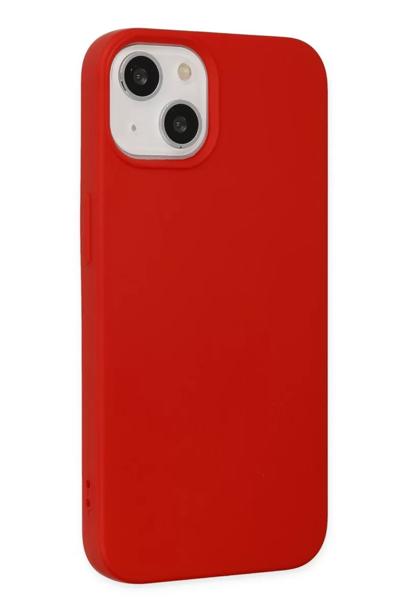 Newface Apple iPhone 14 Kılıf Nano içi Kadife Silikon - Kırmızı