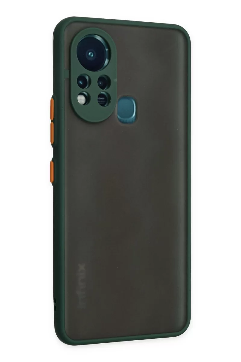 Newface İnfinix Hot 11s Kılıf Montreal Silikon Kapak - Yeşil