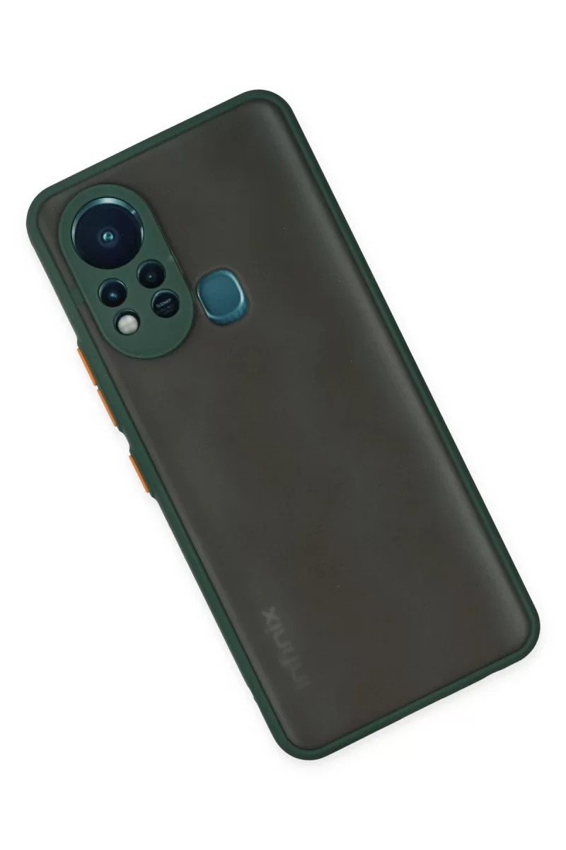 Newface İnfinix Hot 11s Kılıf Montreal Silikon Kapak - Yeşil