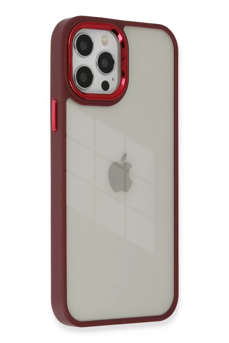 Newface Apple iPhone 12 Pro Max Kılıf Dora Kapak - Kırmızı