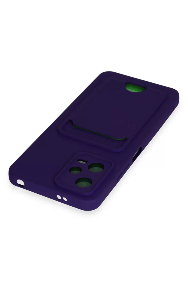 Newface Xiaomi Poco X5 5G Kılıf Kelvin Kartvizitli Silikon - Derin Mor