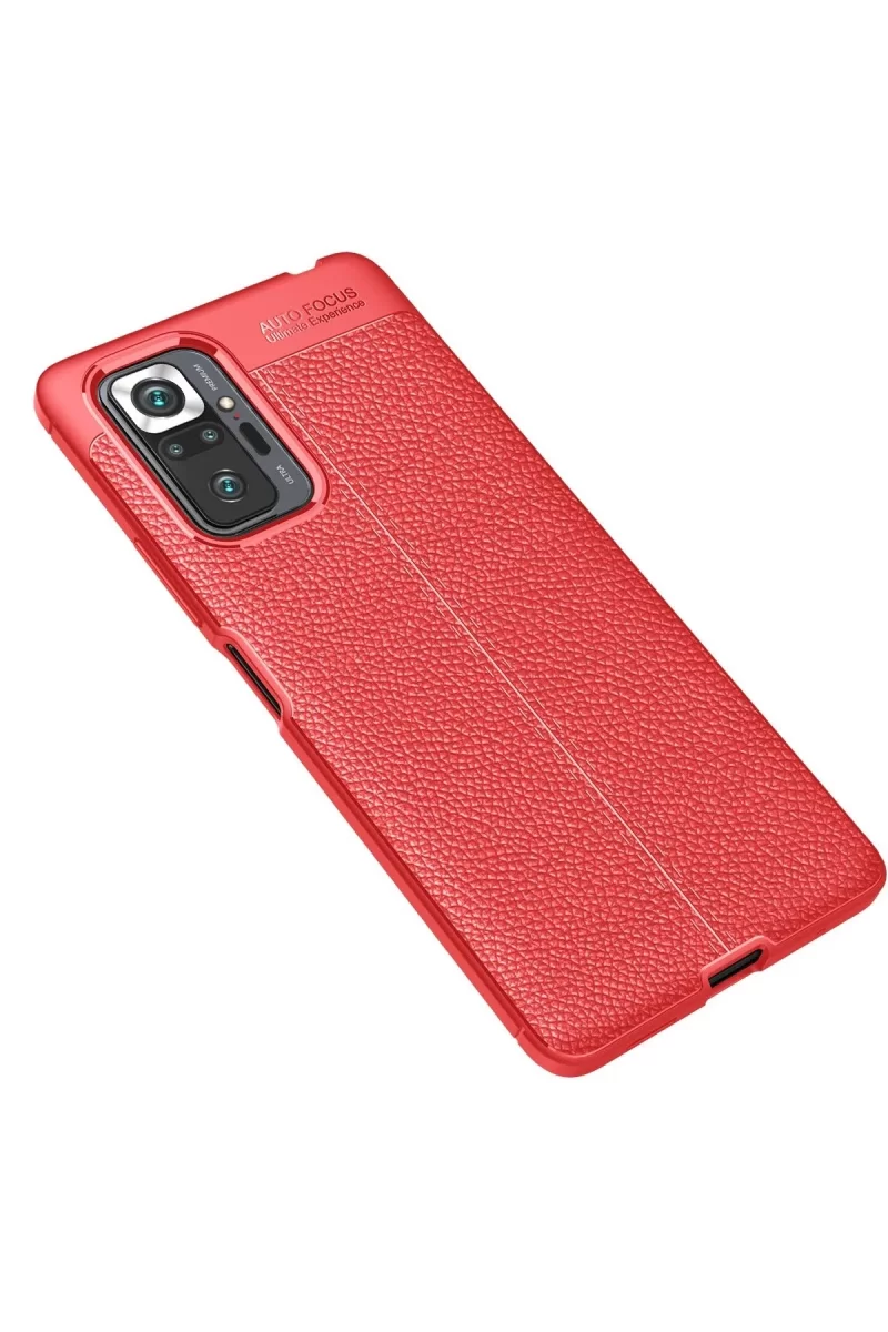 Newface Xiaomi Redmi Note 10 Pro Kılıf Auto Focus Kapak - Kırmızı