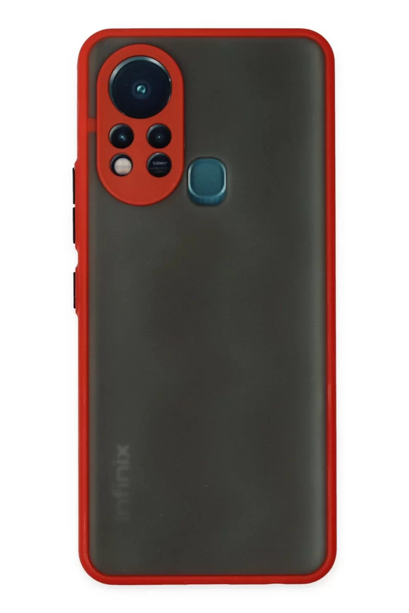 Newface İnfinix Hot 11s Kılıf Montreal Silikon Kapak - Kırmızı