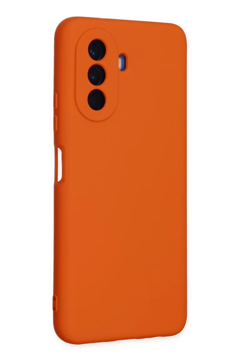 Newface Huawei Nova Y70 Kılıf Nano içi Kadife Silikon - Turuncu