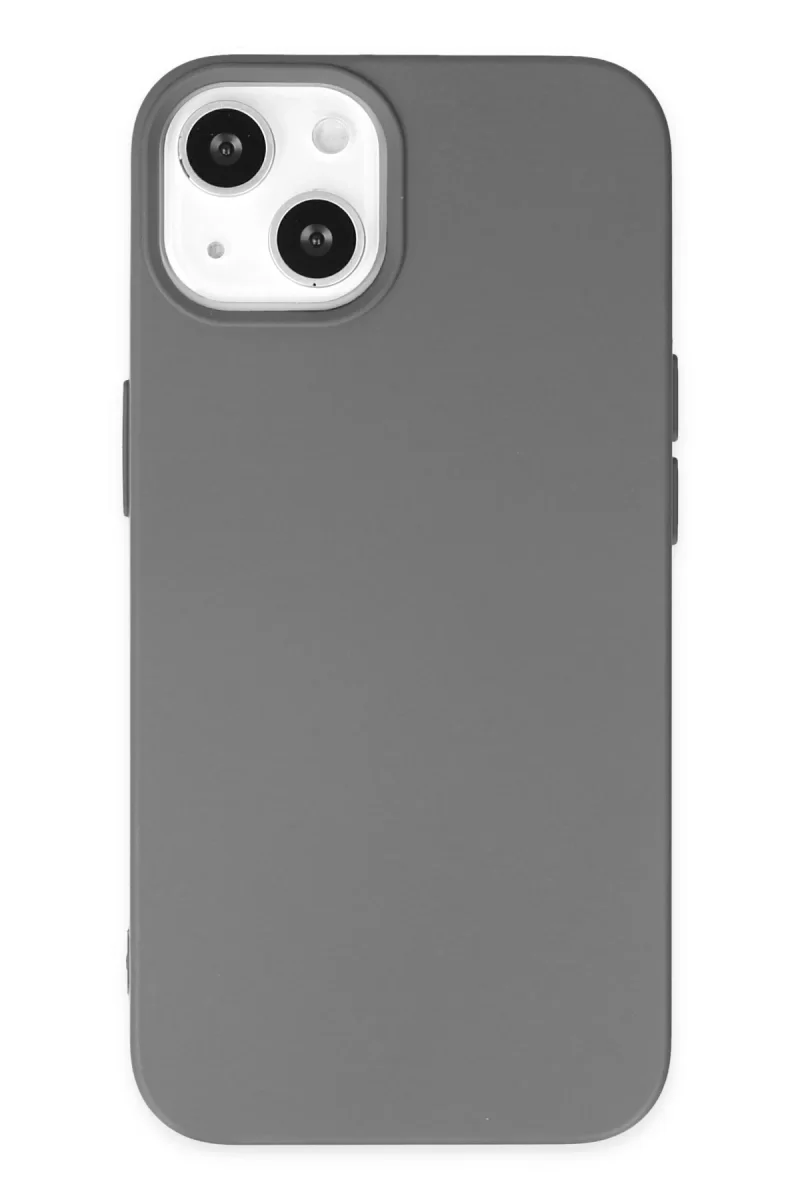 Newface Apple iPhone 14 Plus Kılıf Nano içi Kadife Silikon - Gri