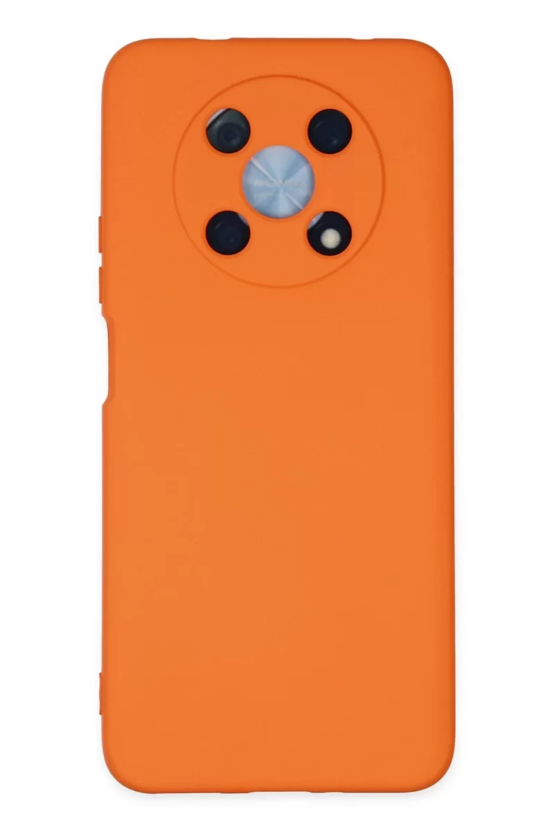 Newface Huawei Nova Y90 Kılıf Nano içi Kadife Silikon - Turuncu