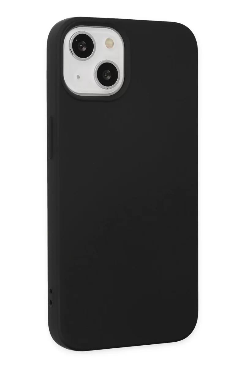 Newface Apple iPhone 14 Plus Kılıf Nano içi Kadife Silikon - Siyah