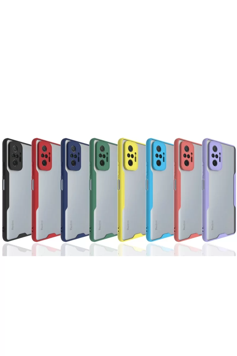 Newface Xiaomi Redmi Note 10 Pro Kılıf Platin Silikon - Kırmızı