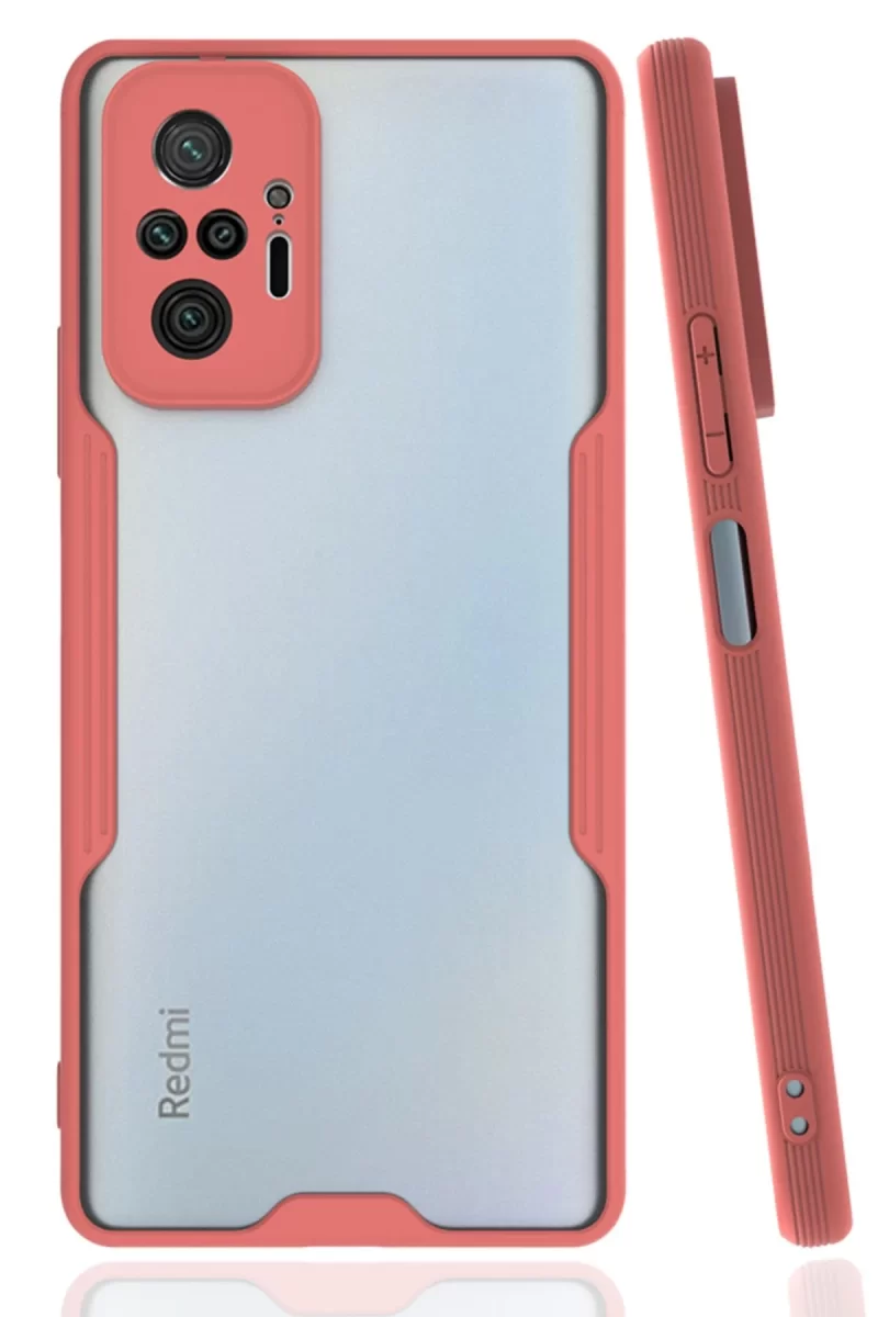 Newface Xiaomi Redmi Note 10 Pro Kılıf Platin Silikon - Pembe