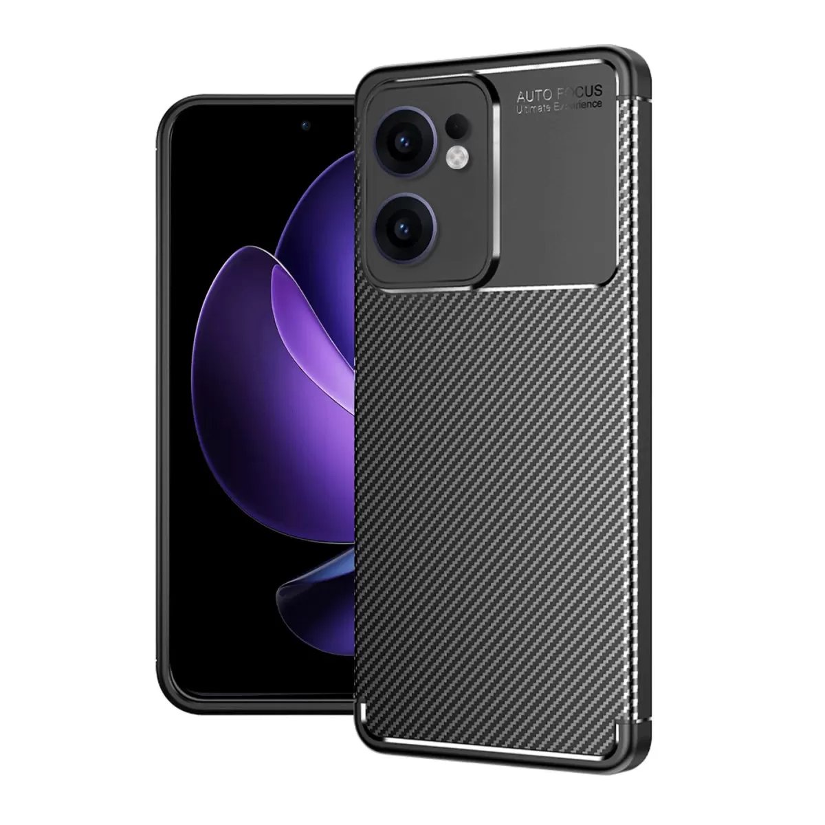 Newface Oppo Reno 13F Kılıf Auto Focus Karbon Kapak - Siyah