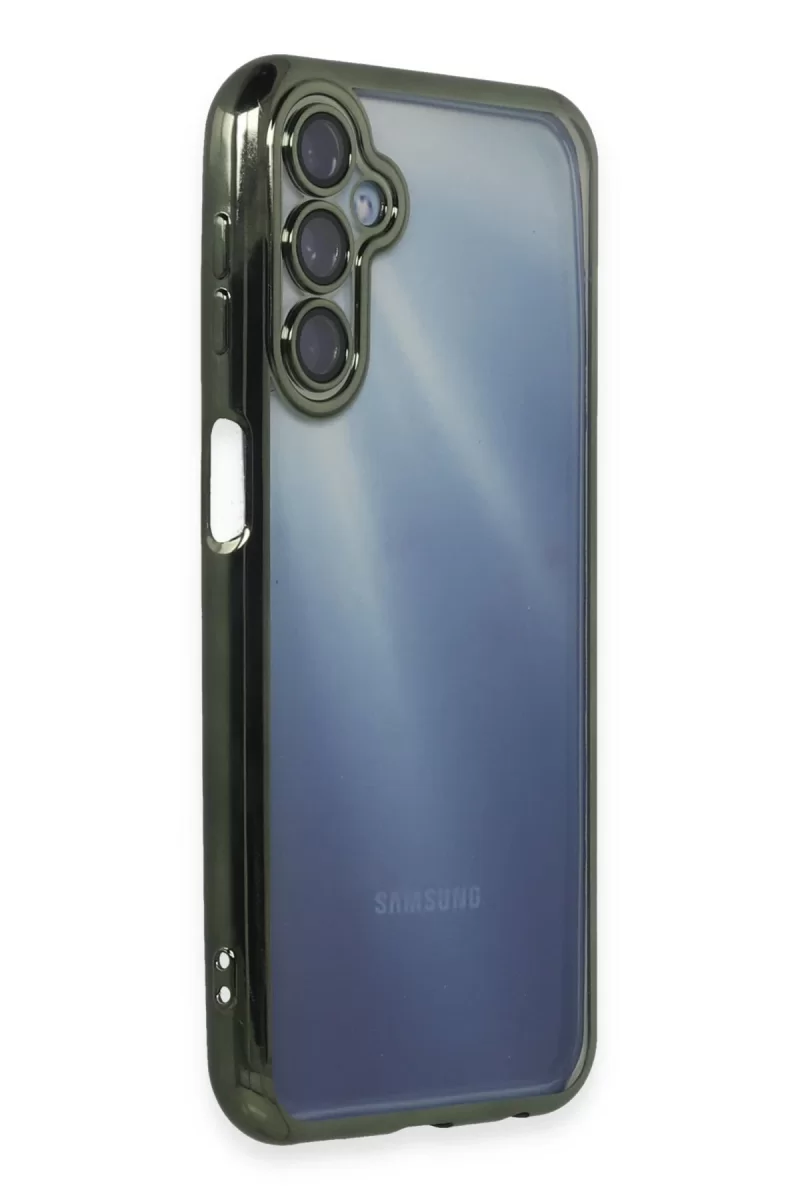 Newface Samsung Galaxy A35 5G Kılıf Razer Lensli Silikon - Yeşil