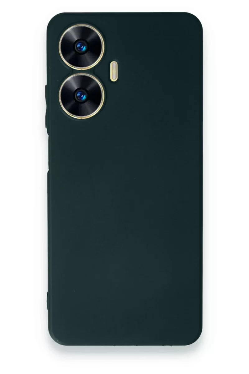 Newface Realme C55 Kılıf First Silikon - Koyu Yeşil