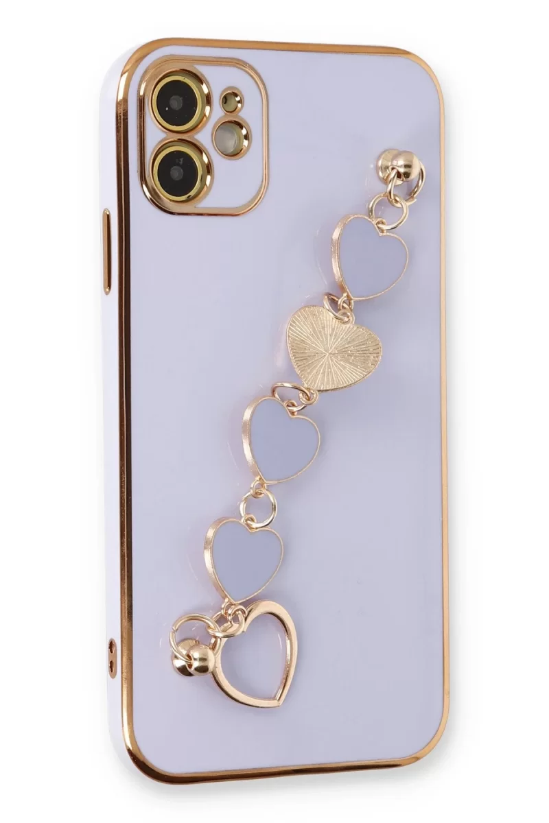 Newface Apple iPhone 12 Kılıf Esila Silikon - Lila