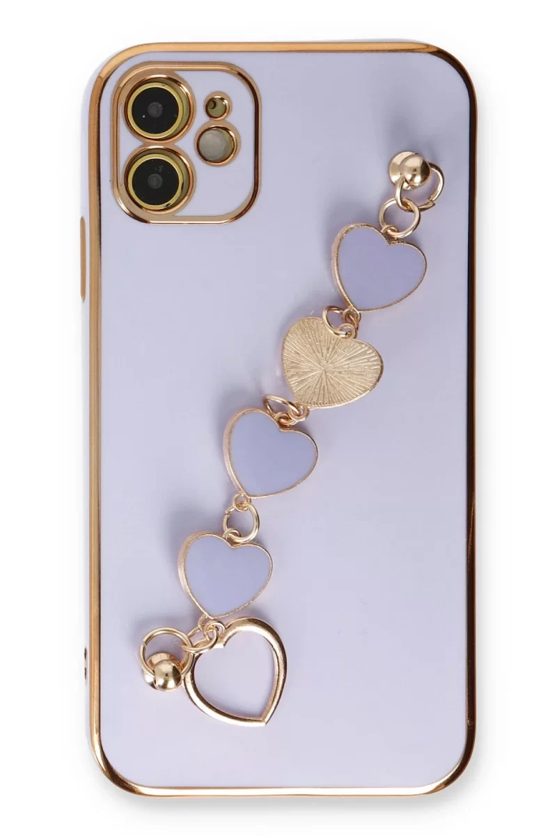 Newface Apple iPhone 12 Kılıf Esila Silikon - Lila