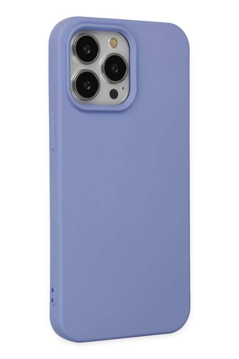 Newface Apple iPhone 14 Pro Kılıf Nano içi Kadife Silikon - Lila