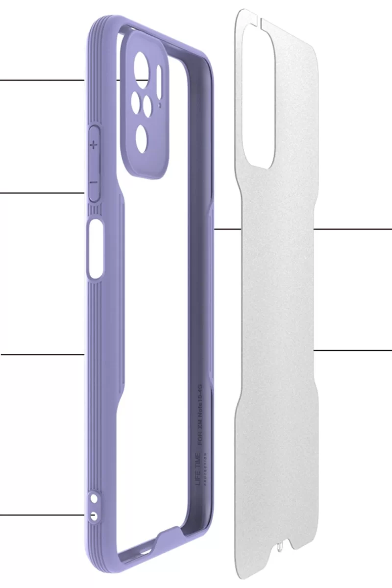 Newface Xiaomi Redmi Note 10 Kılıf Platin Silikon - Kırmızı