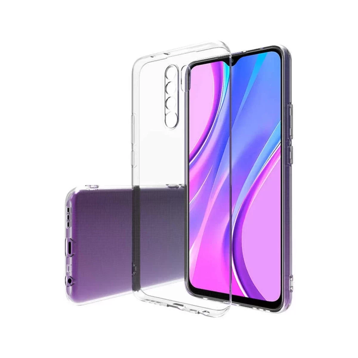 Newface Xiaomi Redmi 9 Kılıf Lüx Şeffaf Silikon - Şeffaf