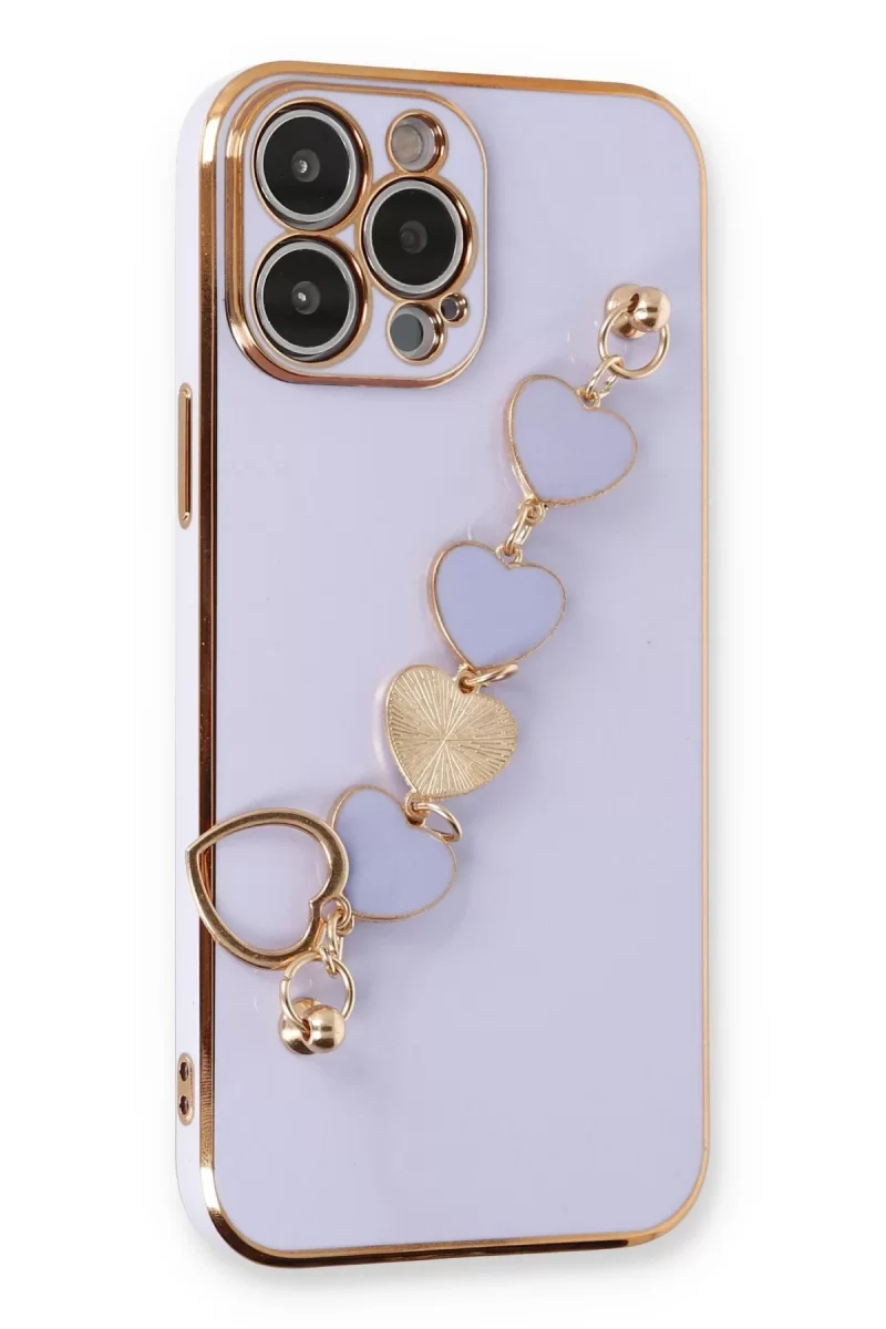 Newface Apple iPhone 13 Pro Max Kılıf Esila Silikon - Lila
