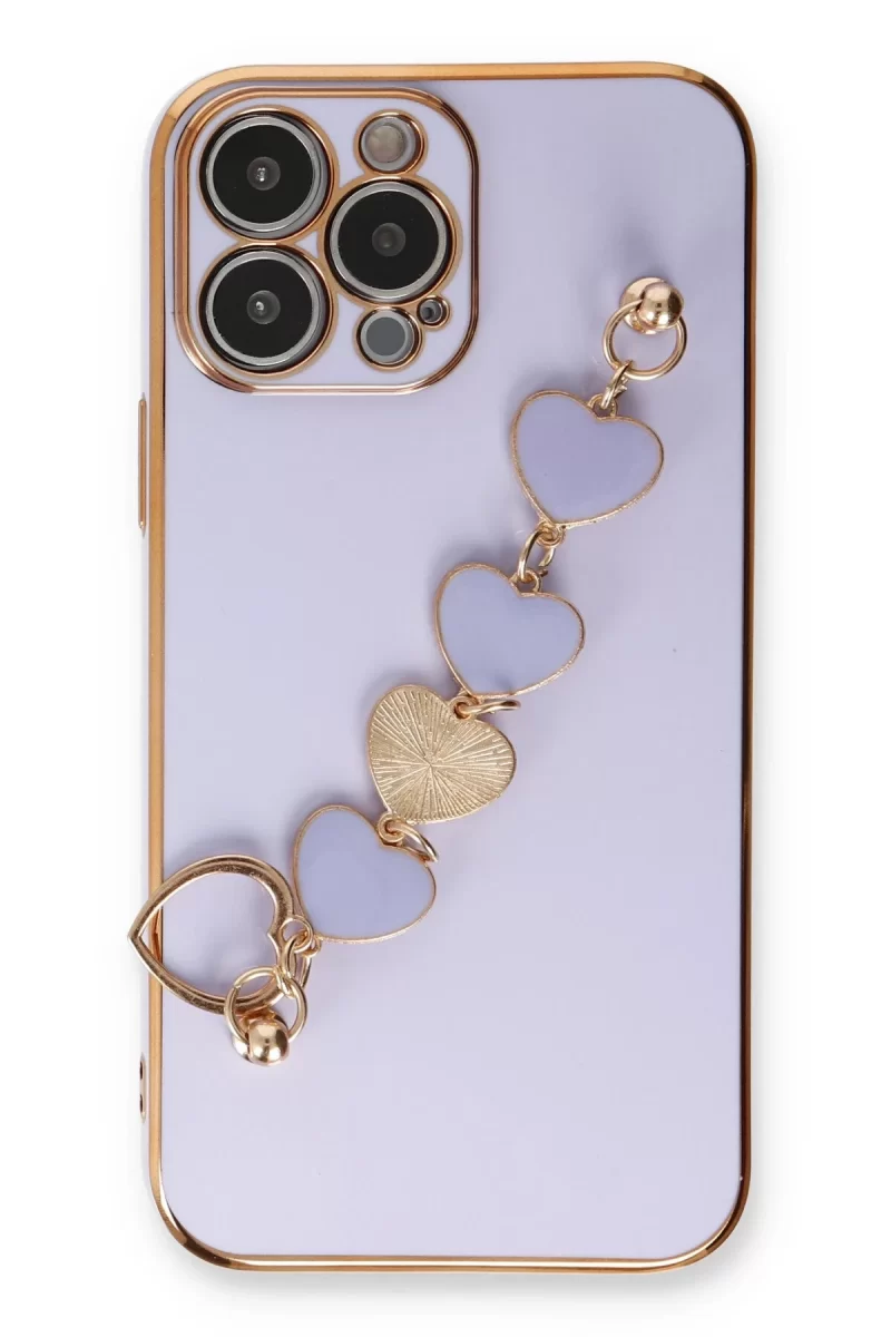 Newface Apple iPhone 13 Pro Max Kılıf Esila Silikon - Lila