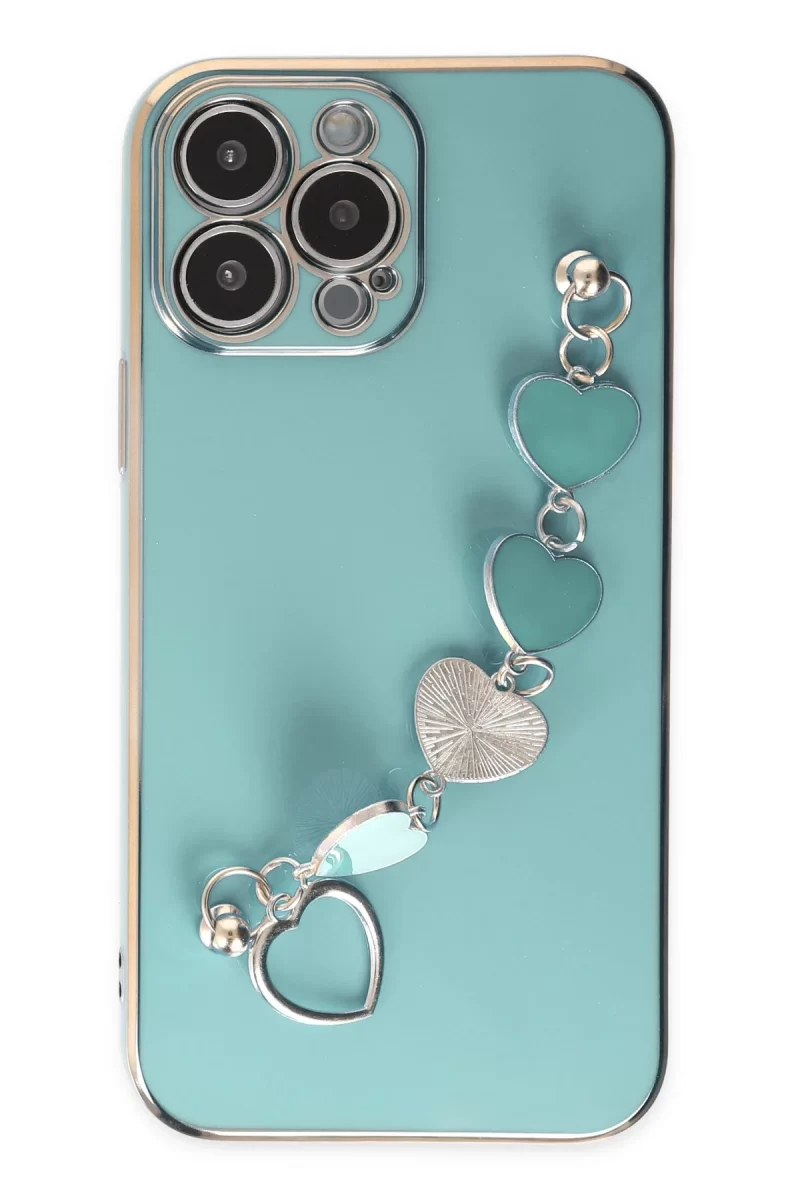 Newface Apple iPhone 13 Pro Max Kılıf Esila Silikon - Su Yeşili